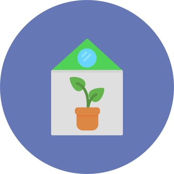 Green house vector icon
