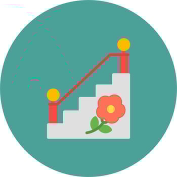 Stairs vector icon