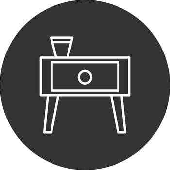 Bedsidetable Vector Icon
