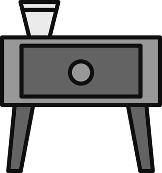 Bedsidetable Vector Icon