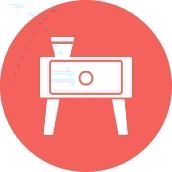 Bedsidetable Vector Icon