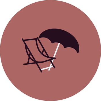 Deckchair Vector Icon