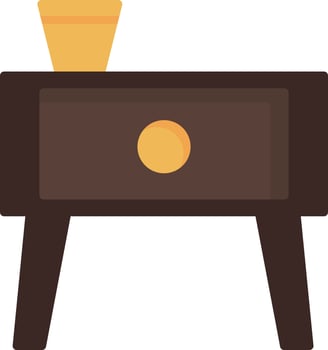 Bedsidetable Vector Icon