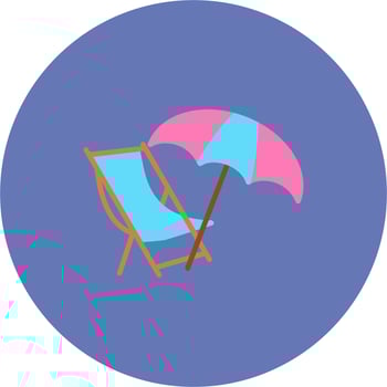 Deckchair Vector Icon