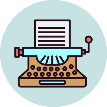 Typewriter Vector Icon