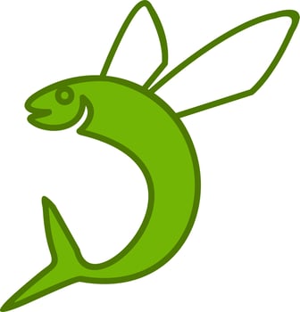 Flying Fish Vector Icon