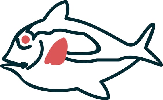 Blue Tang Fish Vector Icon