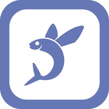 Flying Fish Vector Icon