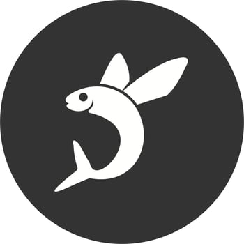 Flying Fish Vector Icon
