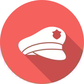 Police hat Vector Icon