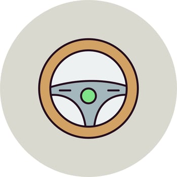 Steering Wheel Vector Icon