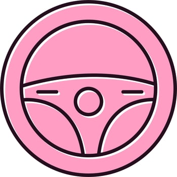 Steering Wheel Vector Icon