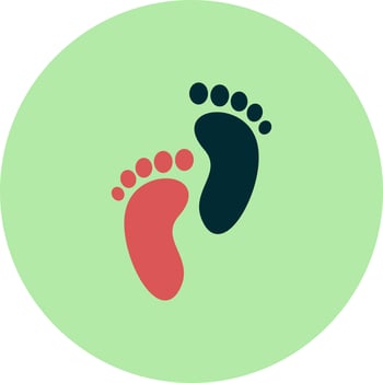 Footprints Vector Icon