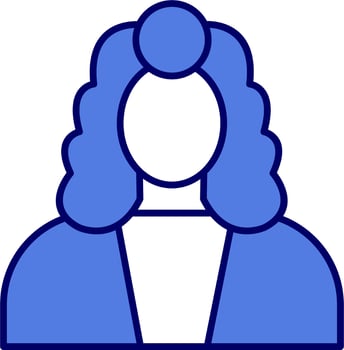 Judge Law and justice Line Filled Icon vector
