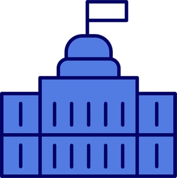 Courthouse Line Filled Icon vector
