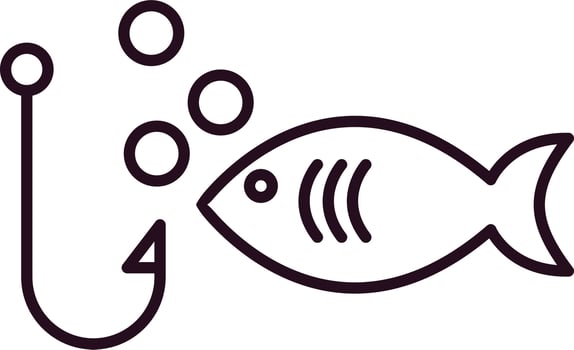 Fish hook Vector Icon