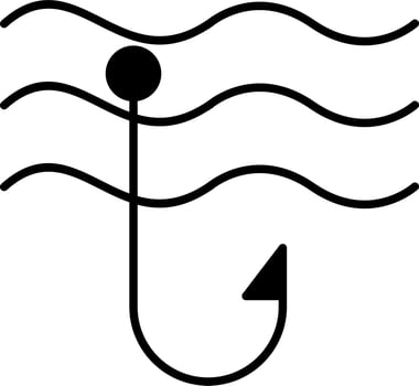 Fish hook Vector Icon