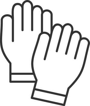Hand gloves Vector Icon