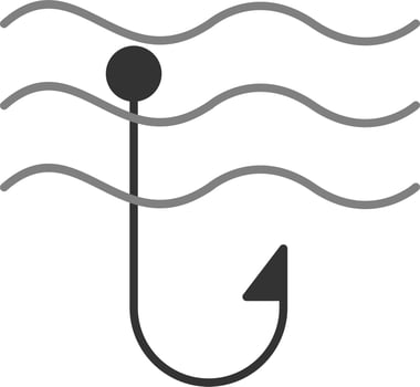 Fish hook Vector Icon