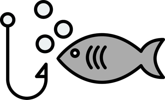 Fish hook Vector Icon