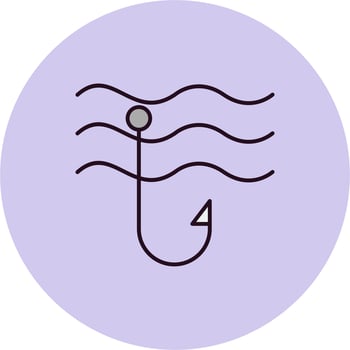 Fish hook Vector Icon
