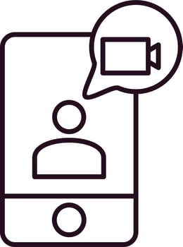 Video chat Vector Icon