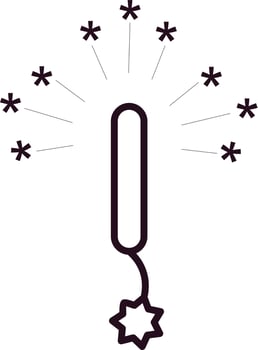 Sparkler Vector Icon