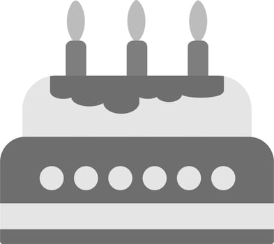 Birthday cake Vector Icon