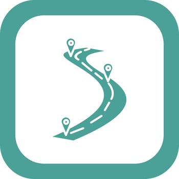 Road map Vector Icon