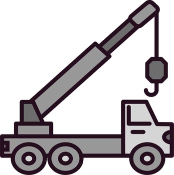 Crane truck Vector Icon