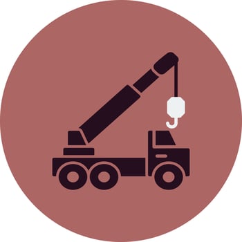 Crane truck Vector Icon