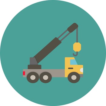 Crane truck Vector Icon
