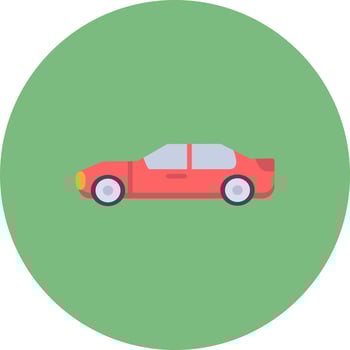 Sports car Vector Icon