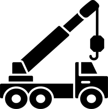 Crane truck Vector Icon