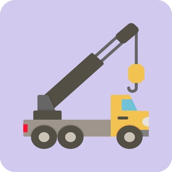 Crane truck Vector Icon