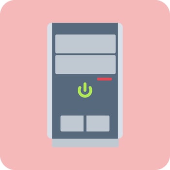 Cpu tower Vector Icon