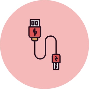Usb cable Vector Icon