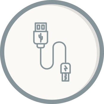 Usb cable Vector Icon