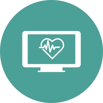 Heart monitoring Vector Icon