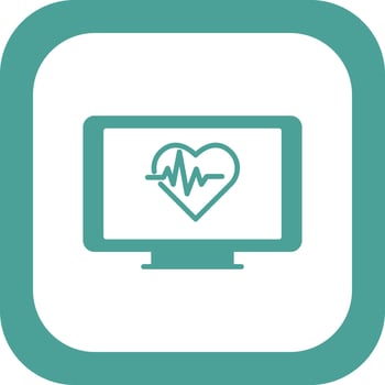 Heart monitoring Vector Icon