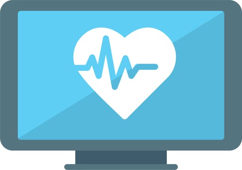 Heart monitoring Vector Icon