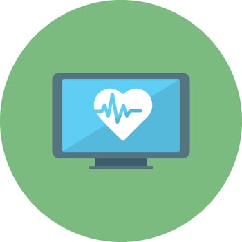 Heart monitoring Vector Icon