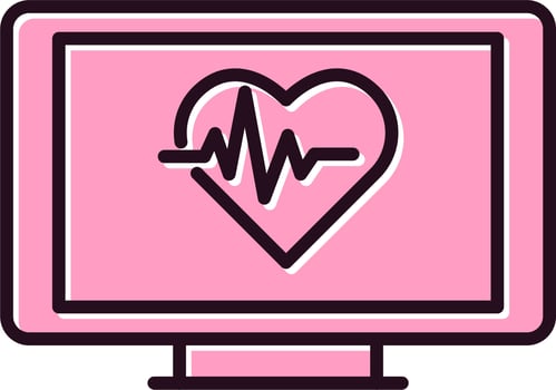 Heart monitoring Vector Icon