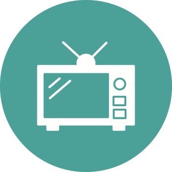 Old tv Vector Icon