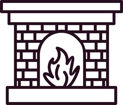 Fireplace Vector Icon