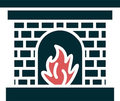 Fireplace Vector Icon