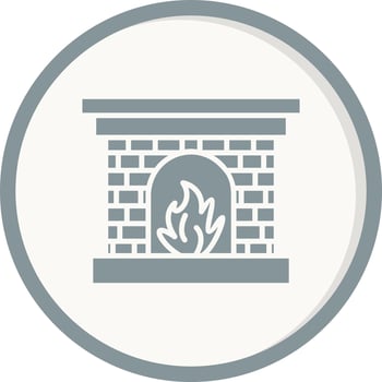 Fireplace Vector Icon