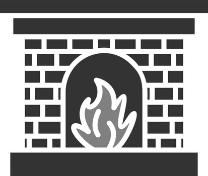 Fireplace Vector Icon