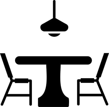Dining table Vector Icon