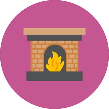 Fireplace Vector Icon